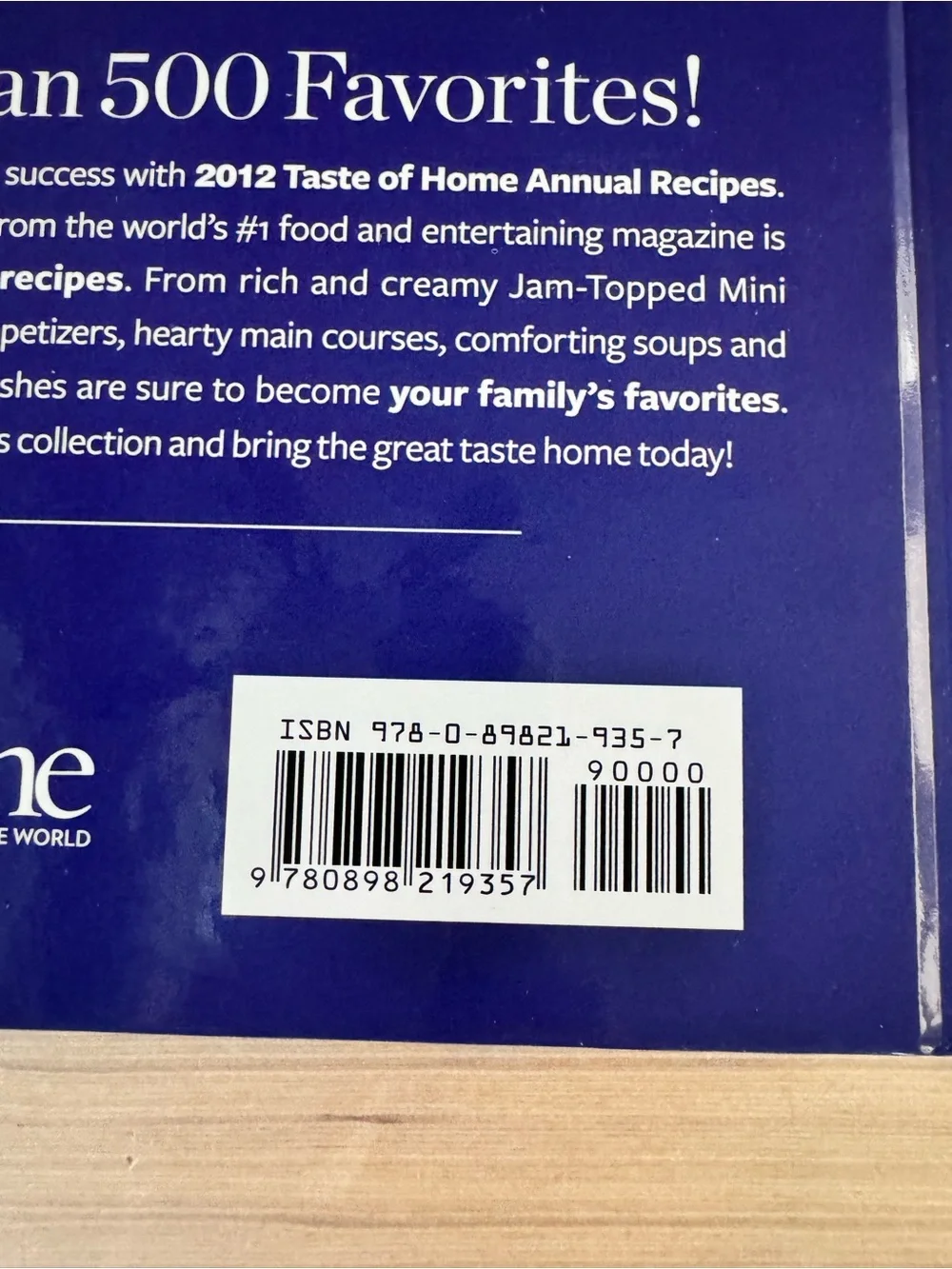 Taste of Home 2012 Annual Recipes Cookbook